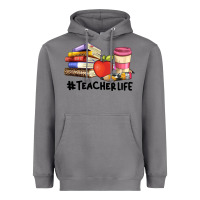 Storm teacher life with books  pen and coffee Heavyweight Hoodie - Artiststas