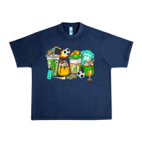 Navy Football coffee cups Urban Heavy Tee - HowdyJamesFarm