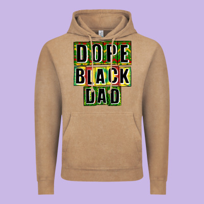 Dope Black Dad Vintage Hoodie Designed By Cowgirlartshop