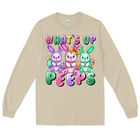 Mushroom What's up peeps Easter bunnies Easter Day Long Sleeve Tee - CowGirlArtShop