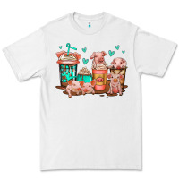 White cute pigs coffee Premium Tee - Jasminsmagicworld