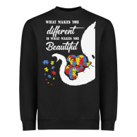 Black Autism Different Makes You Beautiful Heavyweight Sweatshirt - CowhideDigitalArt