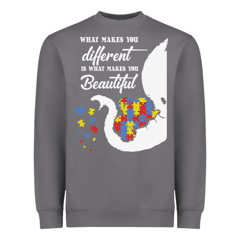 Autism Different Makes You Beautiful Heavyweight Sweatshirt by CowhideDigitalArt | Teevron