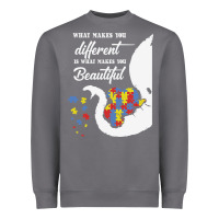 Storm Autism Different Makes You Beautiful Heavyweight Sweatshirt - CowhideDigitalArt