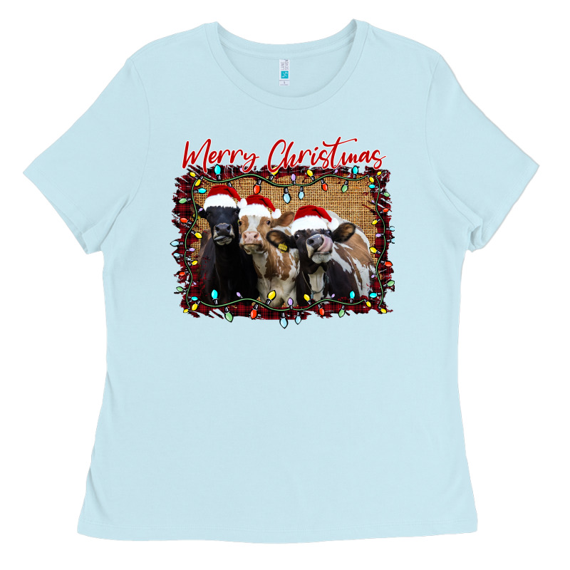 Merry Christmas Cows Ladies Tee by Bettercallsaul | Teevron