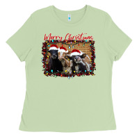 Matcha Merry Christmas Cows Ladies Tee - Bettercallsaul