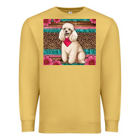 Antique Gold standart poodle floral Premium Sweatshirt - Artiststas