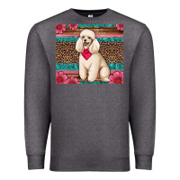Charcoal Heather standart poodle floral Premium Sweatshirt - Artiststas