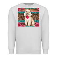 Dove Grey standart poodle floral Premium Sweatshirt - Artiststas