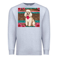 Heather Grey standart poodle floral Premium Sweatshirt - Artiststas