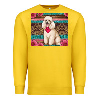 Lemon standart poodle floral Premium Sweatshirt - Artiststas