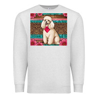 Oatmeal Heather standart poodle floral Premium Sweatshirt - Artiststas