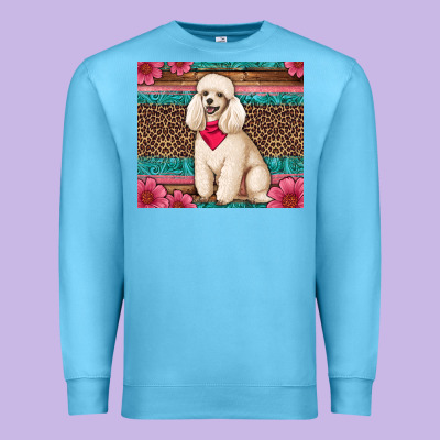 Standart Poodle Floral Premium Sweatshirt Designed By Artiststas
