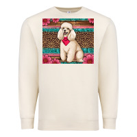 Sandshell standart poodle floral Premium Sweatshirt - Artiststas