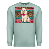 Seafoam standart poodle floral Premium Sweatshirt - Artiststas