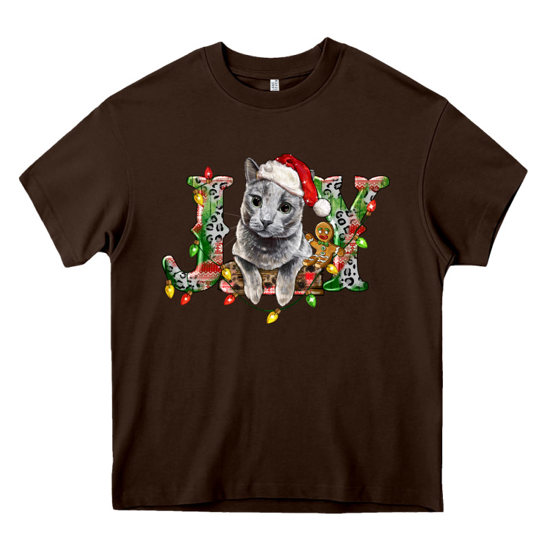 Russian Blue Cat Joy Heavy Core Tee by LillyAllenDesigns | Teevron