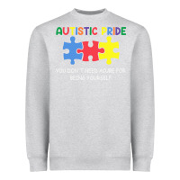 Heather Grey Autistic Pride Autism Awareness Heavyweight Sweatshirt - CowhideDigitalArt