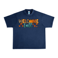 Navy Welcome Fall Urban Heavy Tee - RanaPortraitStore