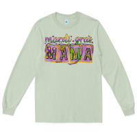 Matcha Mardi Gras Mama with Beads Long Sleeve Tee - HowdyJamesFarm