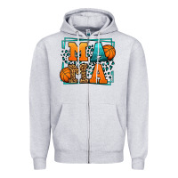 Heather Grey leopard basketball mama Mother's Day Zipper Hoodie - LillyAllenDesigns