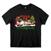Black siamese cat meowy christmas Heavy Core Tee - LillyAllenDesigns