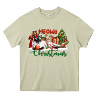Mossy siamese cat meowy christmas Heavy Core Tee - LillyAllenDesigns