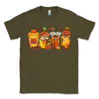 Army Green Thanksgiving Coffee Cups Classic Tee - texasbilliewilder
