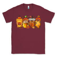 Burgundy Thanksgiving Coffee Cups Classic Tee - texasbilliewilder