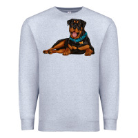 Heather Grey rottweiler Premium Sweatshirt - Artiststas