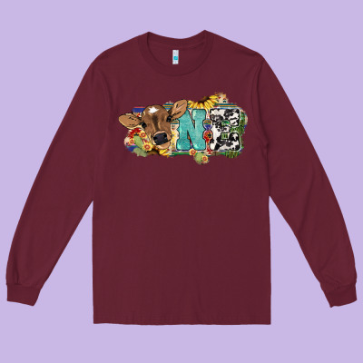One Baby Cow Long Sleeve Tee Designed By Howdyjamesfarm
