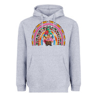 Heather Grey teacher gnome rainbow Heavyweight Hoodie - Artiststas