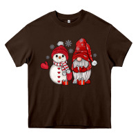 Chocolate Brown snowman gnome Heavy Core Tee - JahusDesignShop