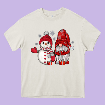 Snowman Gnome Heavy Core Tee Designed By Jahusdesignshop