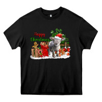 Black happy christmas southdown baby sheep Heavy Core Tee - LillyAllenDesigns