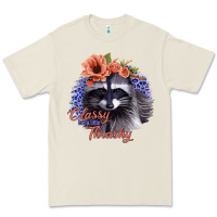 Bone Classy But a Little Thrashy Raccoon with Flowers Premium Tee - Bettercallsaul