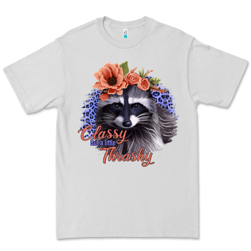 Classy But A Little Thrashy Raccoon With Flowers Premium Tee by Bettercallsaul | Teevron