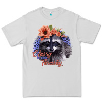 Dove Grey Classy But a Little Thrashy Raccoon with Flowers Premium Tee - Bettercallsaul