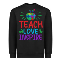 Black teach love inspire Heavyweight Sweatshirt - CowhideDigitalArt