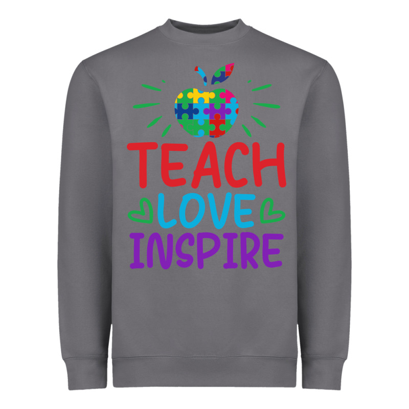 Teach Love Inspire Heavyweight Sweatshirt by CowhideDigitalArt | Teevron