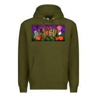 Army Green halloween mini license plate Premium Hoodie - BundleAndBundleShop