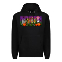 Black halloween mini license plate Premium Hoodie - BundleAndBundleShop
