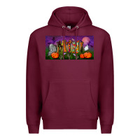 Burgundy halloween mini license plate Premium Hoodie - BundleAndBundleShop