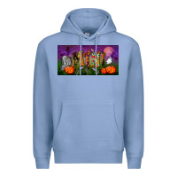 Colony Blue halloween mini license plate Premium Hoodie - BundleAndBundleShop