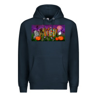 Navy halloween mini license plate Premium Hoodie - BundleAndBundleShop