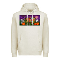 Oatmeal Heather halloween mini license plate Premium Hoodie - BundleAndBundleShop