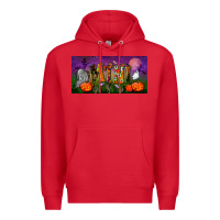 Red halloween mini license plate Premium Hoodie - BundleAndBundleShop