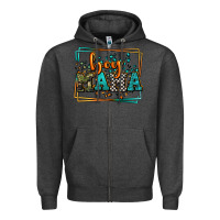 Charcoal Heather leopard camo boy mama Mother's Day Zipper Hoodie - LillyAllenDesigns