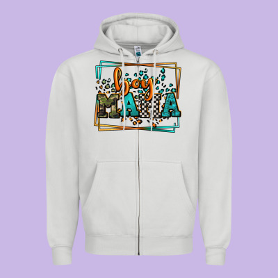 Leopard Camo Boy Mama Mother's Day Zipper Hoodie Designed By Lillyallendesigns