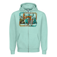 Seafoam leopard camo boy mama Mother's Day Zipper Hoodie - LillyAllenDesigns