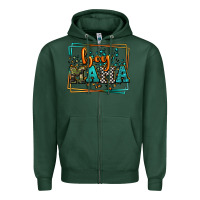 Sports Green leopard camo boy mama Mother's Day Zipper Hoodie - LillyAllenDesigns